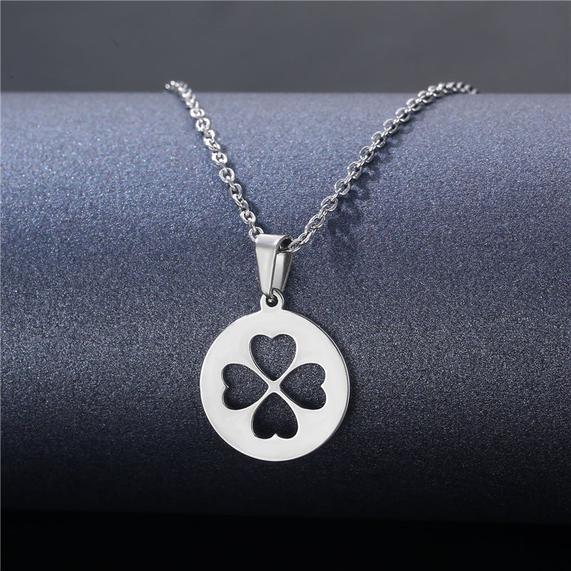 Sterling Silver Lucky Clover Necklace - Contagious Designs
