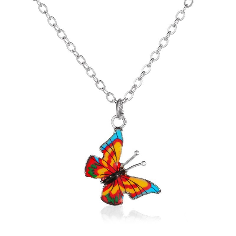 Blue Monarch Butterfly Necklace Gold Finish | eBay